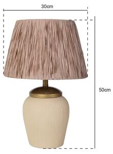 Stolní lampa RAMZES 1xE27/40W/230V krémová/hnědá