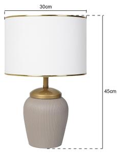 Stolní lampa RAMZES 1xE27/40W/230V bílá/béžová