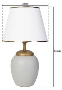 Stolní lampa RAMZES 1xE27/40W/230V bílá/šedá