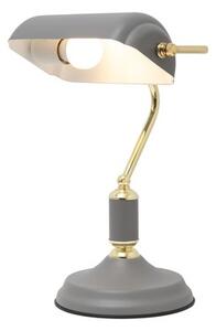 Stolní lampa retro šedozlatá ROMA