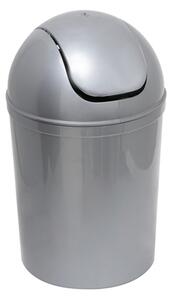 Odpadkový koš s otočným víkem stříbrný 5 l