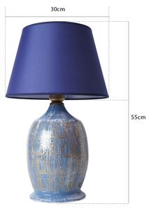 Stolní lampa RAMZES 1xE27/40W/230V modrá