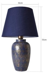 Stolní lampa RAMZES 1xE27/40W/230V modrá