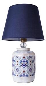 Stolní lampa RAMZES 1xE27/40W/230V modrá/bílá