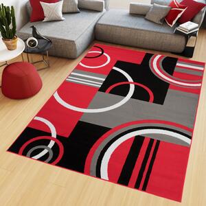 Makro Abra Kusový koberec moderní MAYA Z897A červený šedý Rozměr: 120x170 cm