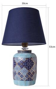Stolní lampa RAMZES 1xE27/40W/230V modrá