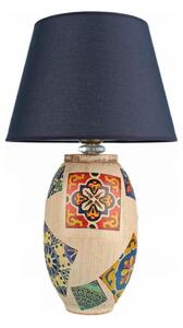 Stolní lampa RAMZES 1xE27/40W/230V modrá/béžová