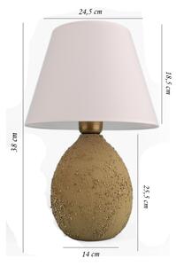 Stolní lampa RAMZES 1xE27/40W/230V bílá/hnědá