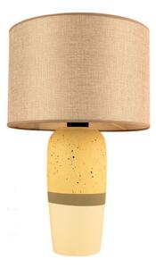 Stolní lampa RAMZES 1xE27/40W/230V béžová/žlutá