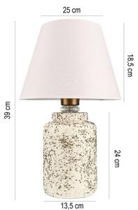 Stolní lampa RAMZES 1xE27/40W/230V bílá/béžová