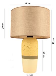 Stolní lampa RAMZES 1xE27/40W/230V béžová/žlutá
