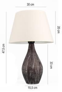 Stolní lampa RAMZES 1xE27/40W/230V bílá/hnědá