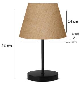Stolní lampa AYD 1xE27/40W/230V hnědá/černá