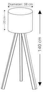 Stojací lampa AYD 1xE27/40W/230V hnědá/béžová