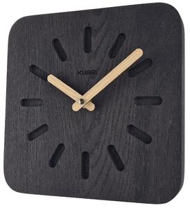 KUBRi 0156 - 20 cm hodiny z dubového masívu včetně dřevěných ručiček