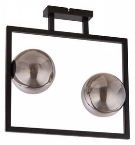 Stropní moderní osvětlení COSMIC, 2xG9, 12W, černé, kouřové sklo