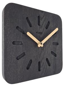 KUBRi 0156 - 20 cm hodiny z dubového masívu včetně dřevěných ručiček