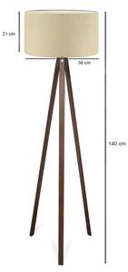 Stojací lampa AYD 1xE27/40W/230V béžová/hnědá