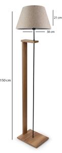Stojací lampa AYD 1xE27/40W/230V béžová/hnědá