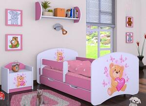 Dětská postel se šuplíkem 160x80cm MÍŠA - růžová
