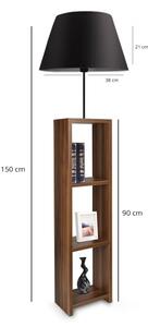 Stojací lampa AYD 1xE27/40W/230V hnědá/černá