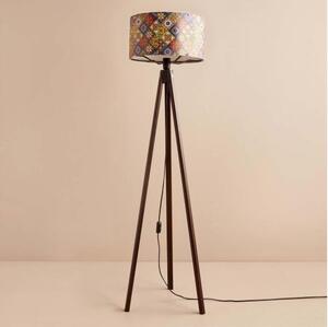 Stojací lampa AYD 1xE27/40W/230V hnědá/pestrobarevná