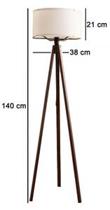 Stojací lampa AYD 1xE27/40W/230V hnědá/bílá