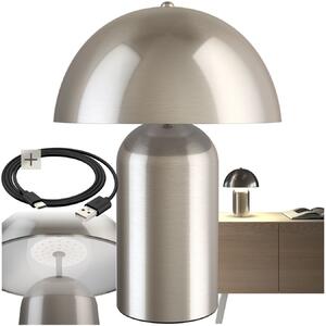 Tectake Malá retro stolní lampa Kade, stmívatelná - Matný nikl