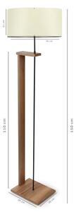 Stojací lampa AYD 1xE27/40W/230V hnědá/krémová