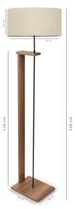 Stojací lampa AYD 1xE27/40W/230V hnědá/béžová