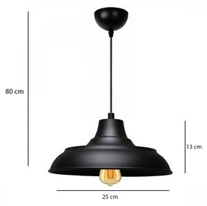 Lustr na lanku AYD 1xE27/40W/230V černá