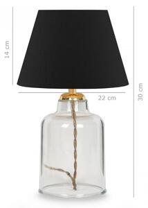 Stolní lampa AYD 1xE27/40W/230V černá/čirá