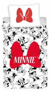 Bavlněné povlečení Minnie Red Bow 140x200 + 70x90 cm