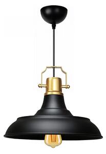 Lustr na lanku AYD 1xE27/40W/230V černá/zlatá