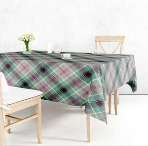 Ervi Gobelínový ubrus na stůl čtvercový - Tradiční zelený tartan