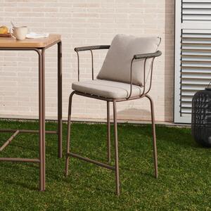 Béžová látková zahradní barová židle Kave Home Salguer 66 cm