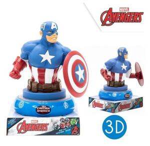 3D LED lampička Avengers - Kapitán Amerika 25cm