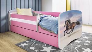 POSTEL PRO DĚTI A MLÁDEŽ 80/160 cm, bílá, pink MID.YOU - Dětské pokoje sestavy, Online Only