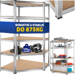 Tectake Regál - 180 x 89,5 x 89,5 cm, 875 kg