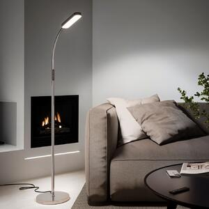 Tectake Stojací lampa Prisma LED, 5 světelných režimů, 12 W, stmívatelná - stříbrná