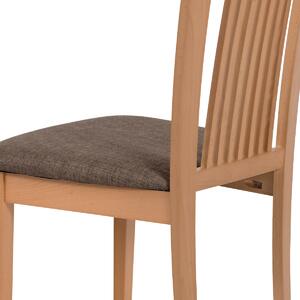 Jídelní židle BC-3940 BUK3 masiv buk, barva buk, látka hnědá