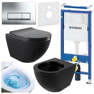 BPS-koupelny Podomítkový modul Geberit DuoFix s WC mísou NO-MTB-03 + ovládací tlačítko Delta 50 chrom