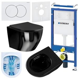 BPS-koupelny Podomítkový modul Geberit DuoFix s WC mísou MU-BL-RIM-03 + ovládací tlačítko Delta 01 bílá