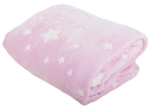 Verk Svíticí deka Soft Dreams Stars, 150 x 200 cm růžová