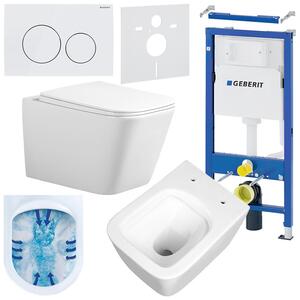 BPS-koupelny Podomítkový modul Geberit DuoFix s WC mísou RN-WH-RIM-03 + ovládací tlačítko Delta 20 bílá