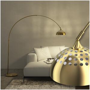 Tectake Oblouková lampa Arcus, ocel, retro styl, 60W - zlatá