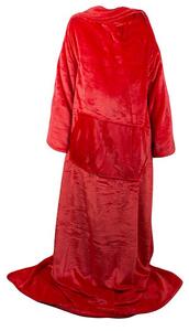 Verk 24306 Fleecová deka s rukávy červená