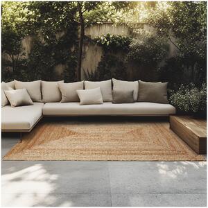 Tectake Ručně tkaný koberec Glim z juty, boho styl - 160 x 230 cm