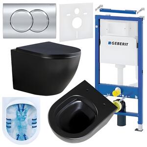 BPS-koupelny Podomítkový modul Geberit DuoFix s WC mísou PK-MTB-RIM-02 + ovládací tlačítko Delta 01 chrom