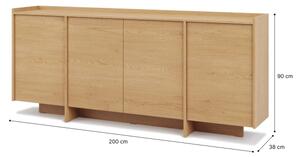 Komoda KEMI 200x90x38 dub cremona